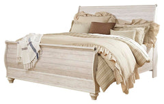 Willowton King Sleigh Bed and Nightstand