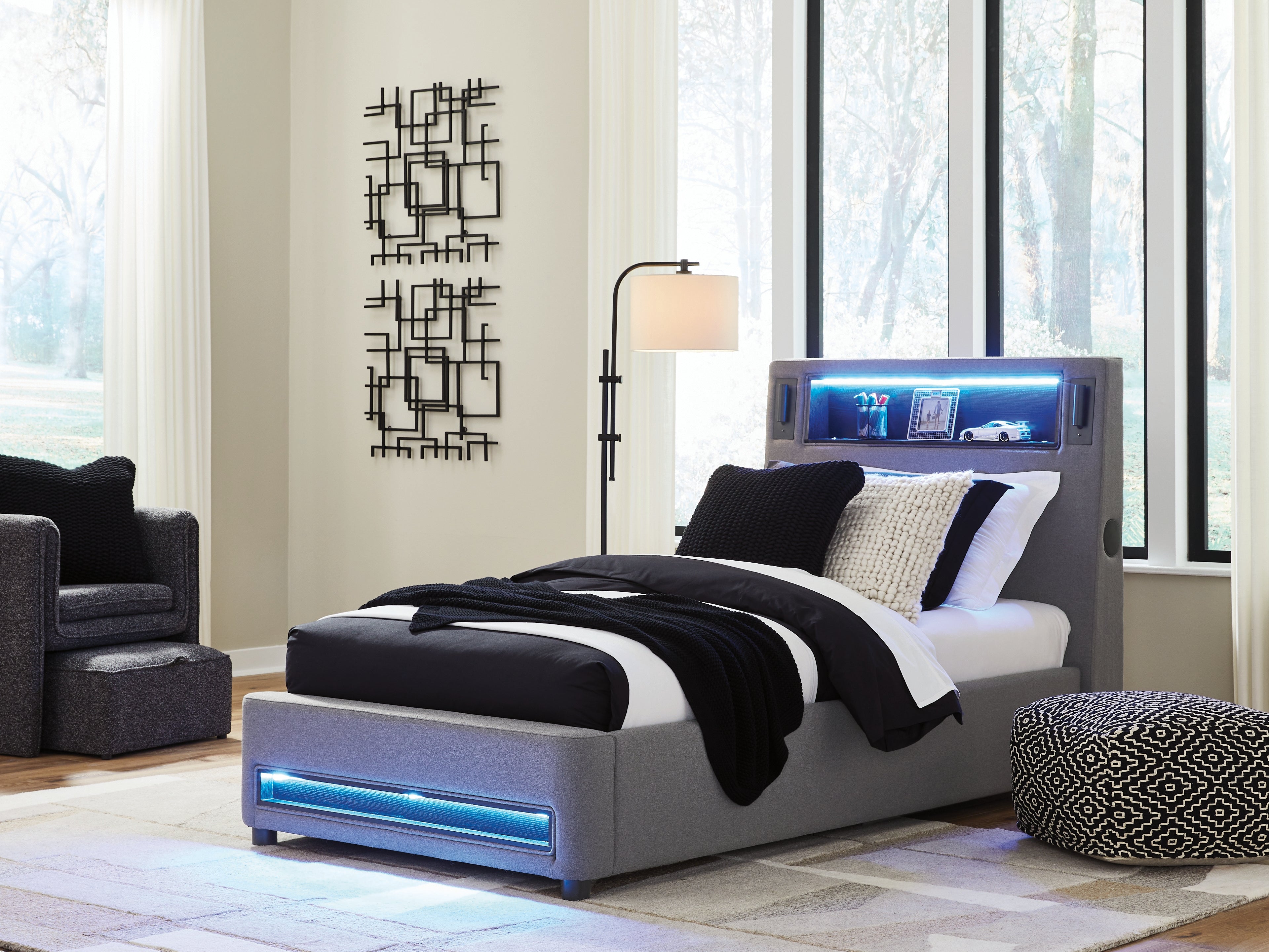Best Deals Furniture - Ashley Furniture - Verishaw Twin Upholstered Bed - Twin Upholstered Bed - PCB2721B23