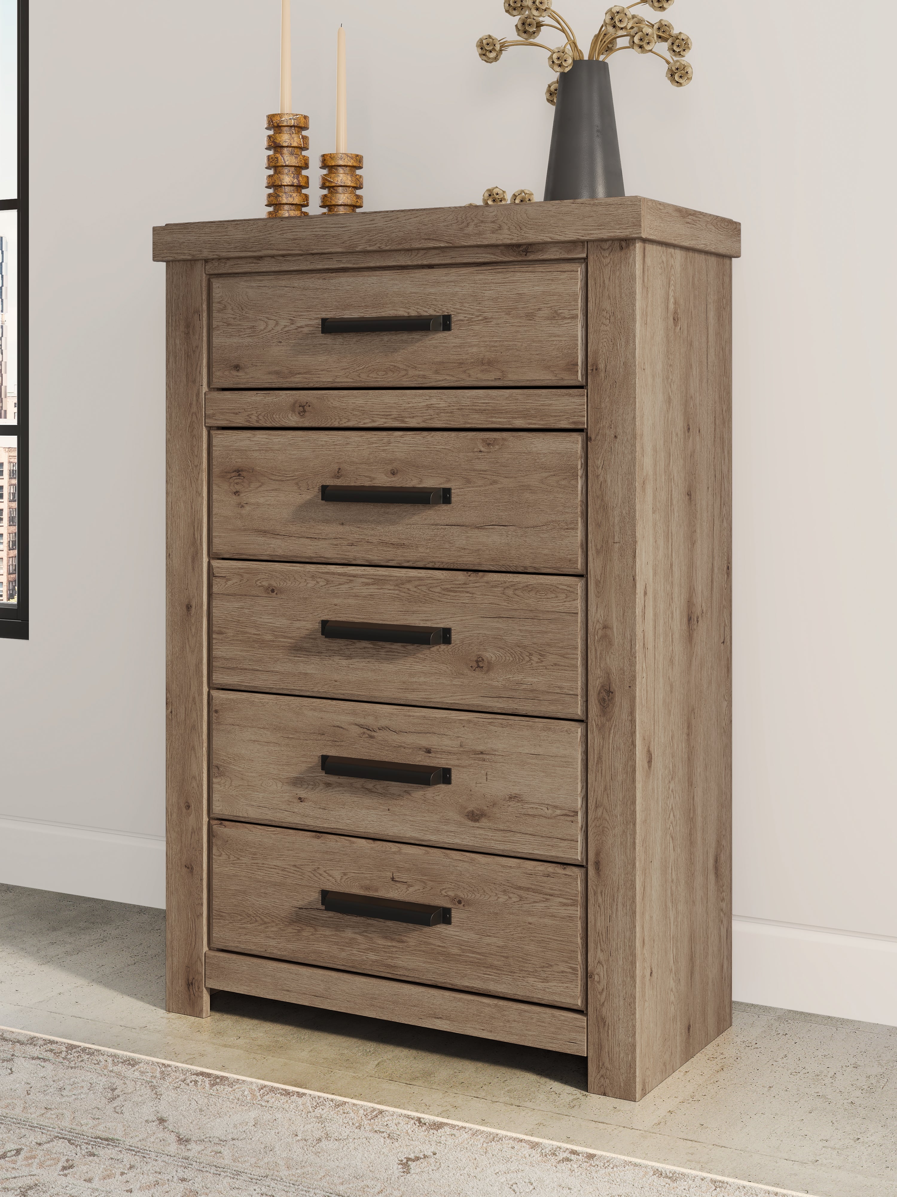 Best Deals Furniture - Ashley Furniture - Oliandon Chest of Drawers - Five Drawer Chest - PCB2844-46