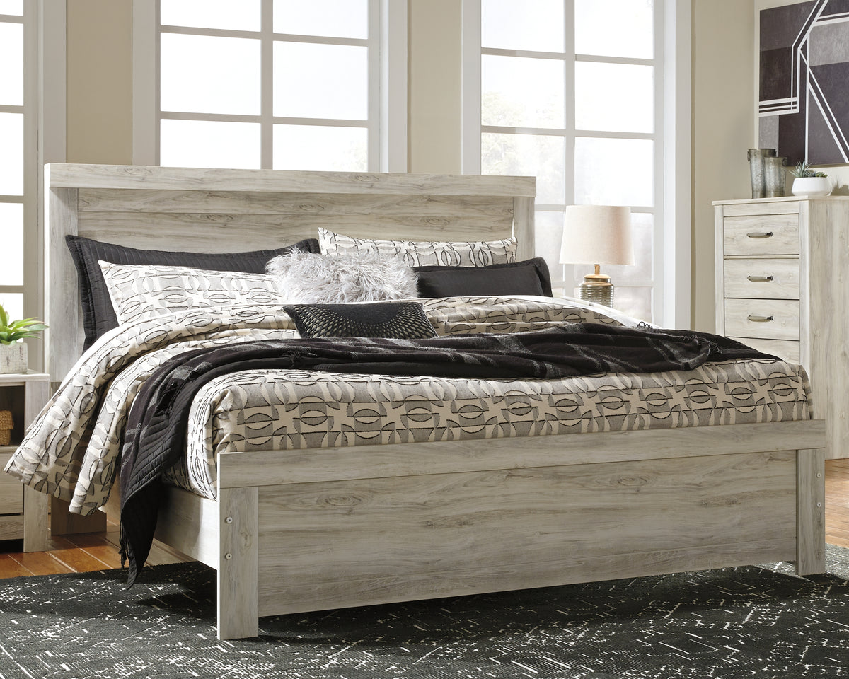 Best Deals Furniture - Ashley Furniture - Bellaby King Panel Bed - King Panel Bed / Whitewash - B331B8