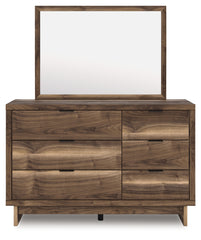 Chirason Twin Panel Platform Bed, Dresser and Mirror
