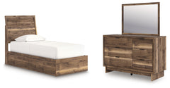 Best Deals Furniture - Ashley Furniture - Chirason Twin Panel Platform Bed, Dresser and Mirror - Twin Panel Platform Bed, Dresser and Mirror - PCB3367B24