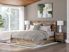 Best Deals Furniture - Ashley Furniture - Chirason King Panel Bed with Storage - King Panel Bed with Storage / Brown - PCB3367B14