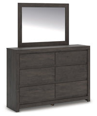 Best Deals Furniture - Ashley Furniture - Fraluna Dresser and Mirror - Dresser and Mirror / Charcoal - PCB3370B1