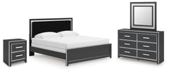 Best Deals Furniture - Ashley Furniture - Zuraleus King Panel Bed, Dresser, Mirror and Nightstand - King Panel Bed, Dresser, Mirror and Nightstand / Black - PCB3380B18