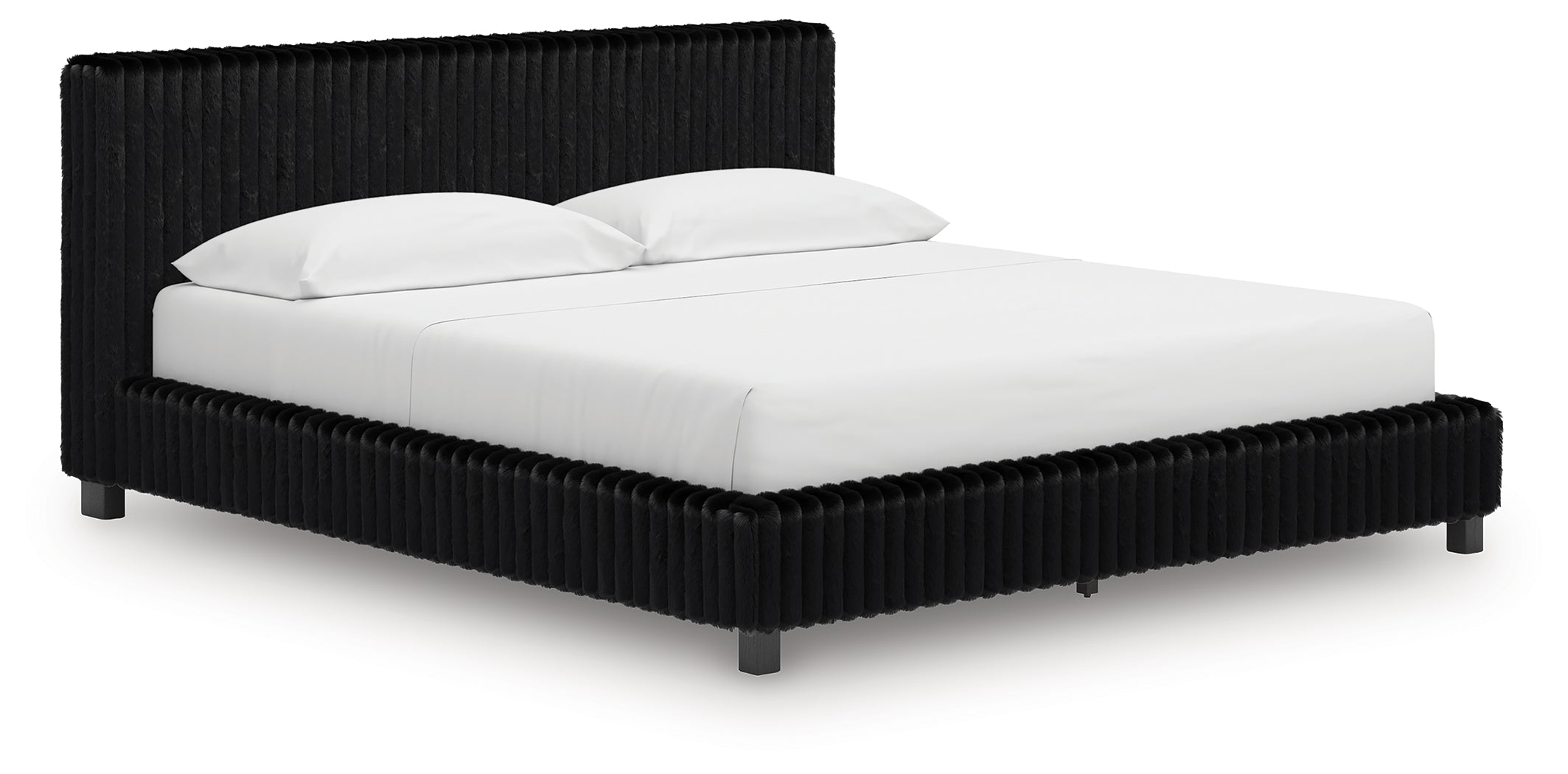 Best Deals Furniture - Ashley Furniture - Zuraleus California King Upholstered Bed - California King Upholstered Bed / Black - PCB3380B14