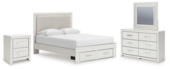 Best Deals Furniture - Ashley Furniture - Zuraleus Queen Storage Bed, Dresser, Mirror and Nightstand - Queen Storage Bed, Dresser, Mirror and Nightstand / White - PCB3381B15