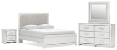Best Deals Furniture - Ashley Furniture - Zuraleus Queen Upholstered Platform Bed, Dresser, Mirror and Nightstand - Queen Upholstered Platform Bed, Dresser, Mirror and Nightstand - B3381B18