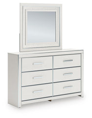 Zuraleus Queen Upholstered Platform Bed, Dresser, Mirror and Nightstand