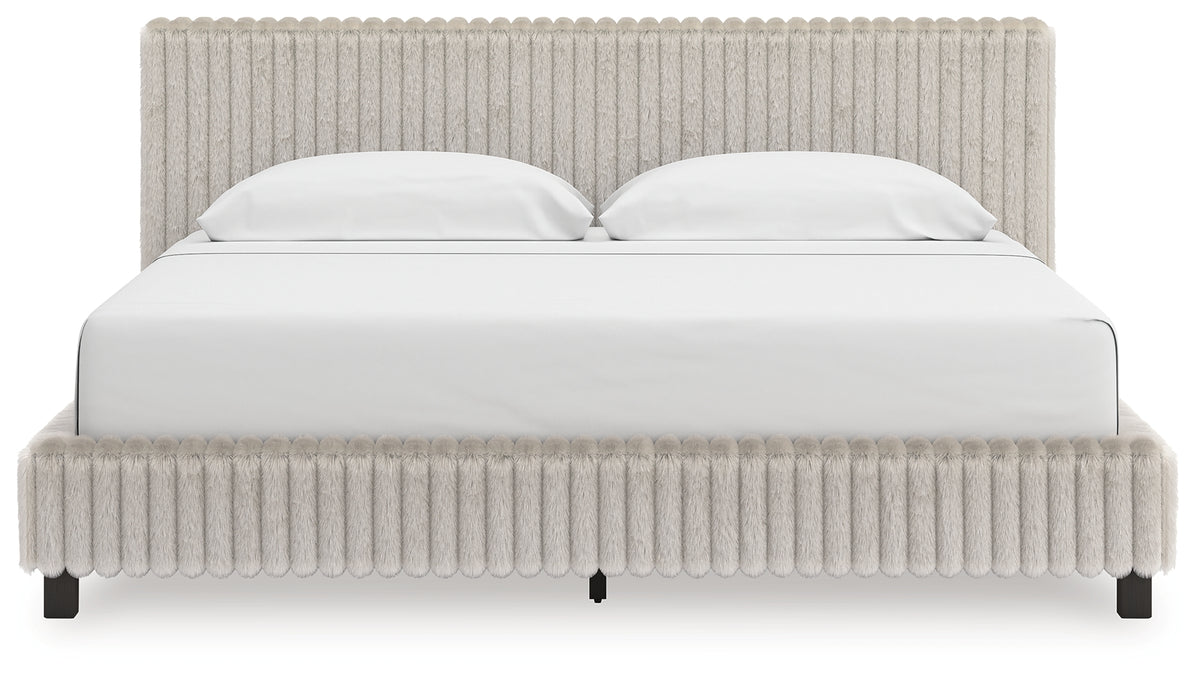 Best Deals Furniture - Ashley Furniture - Zuraleus King Upholstered Bed - King Upholstered Bed / White - PCB3381B13