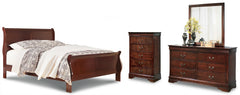 Best Deals Furniture - Ashley Furniture - Alisdair Queen Sleigh Bed, Dresser, Mirror, and Chest - Queen Sleigh Bed, Dresser, Mirror, and Chest - B376B15