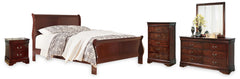Best Deals Furniture - Ashley Furniture - Alisdair California King Sleigh Bed, Dresser, Mirror, Chest and Nightstand - California King Sleigh Bed, Dresser, Mirror, Chest and Nightstand - B376B36