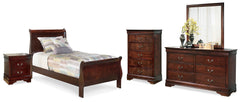 Best Deals Furniture - Ashley Furniture - Alisdair Twin Sleigh Bed, Dresser, Mirror, Chest and Nightstand - Twin Sleigh Bed, Dresser, Mirror, Chest and Nightstand - B376B24
