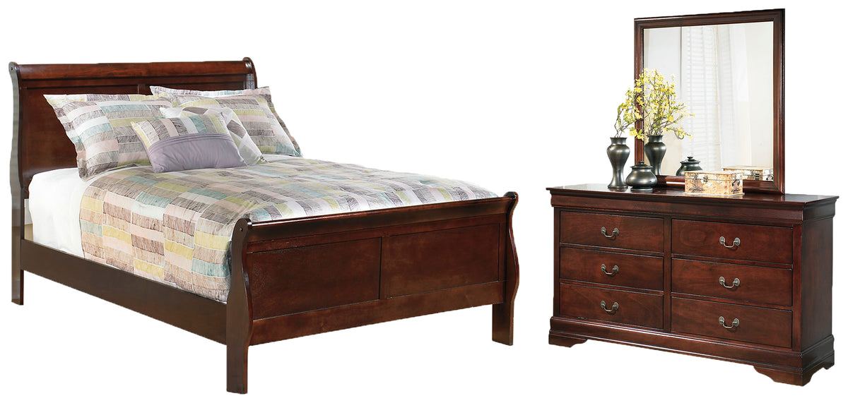 Best Deals Furniture - Ashley Furniture - Alisdair Full Sleigh Bed, Dresser and Mirror - Full Sleigh Bed, Dresser and Mirror - B376B7