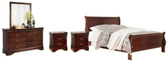 Best Deals Furniture - Ashley Furniture - Alisdair Queen Sleigh Bed, Dresser, Mirror, Chest and 2 Nightstands - Queen Sleigh Bed, Dresser, Mirror, Chest and 2 Nightstands - B376B23
