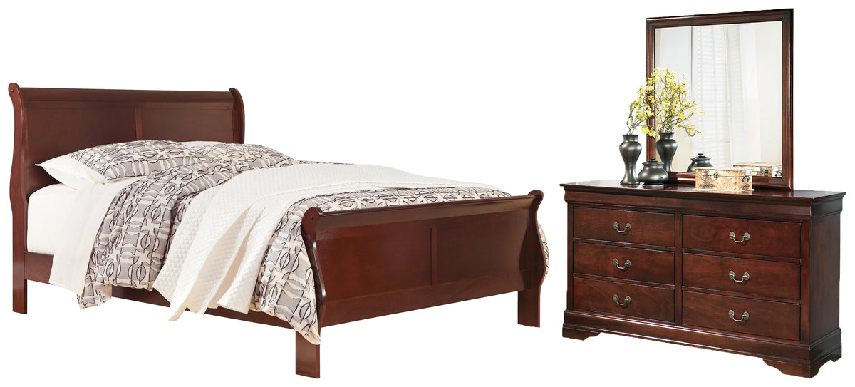 Best Deals Furniture - Ashley Furniture - Alisdair Queen Sleigh Bed, Dresser and Mirror - Queen Sleigh Bed, Dresser and Mirror - B376B3