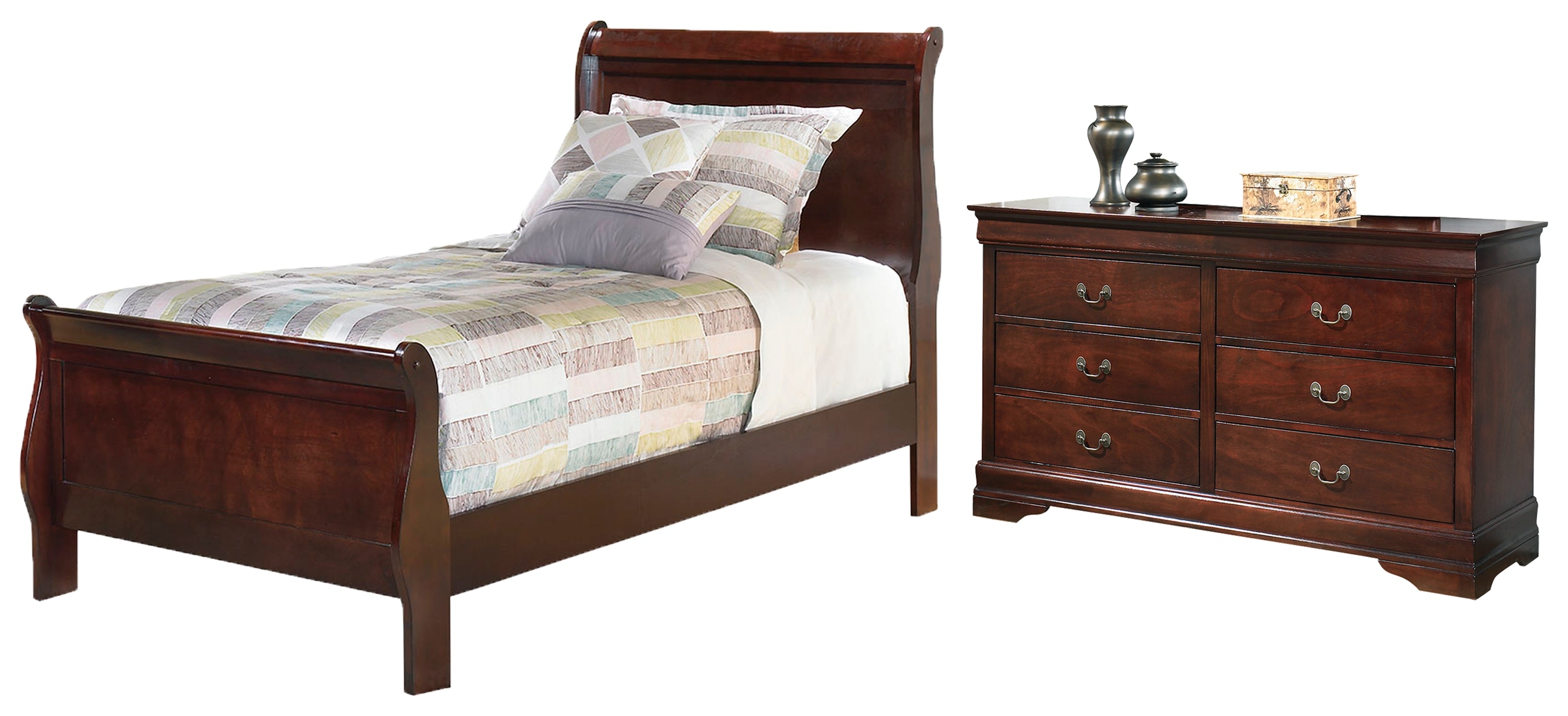 Best Deals Furniture - Ashley Furniture - Alisdair Twin Sleigh Bed and Dresser - Twin Sleigh Bed and Dresser - B376B20