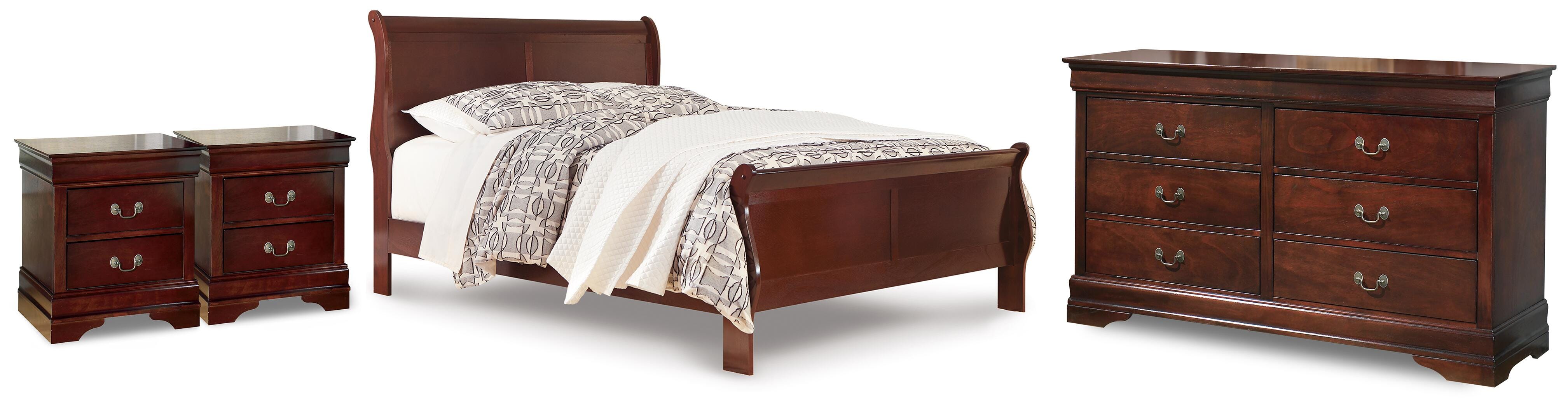 Best Deals Furniture - Ashley Furniture - Alisdair Queen Sleigh Bed, Dresser and 2 Nightstands - Queen Sleigh Bed, Dresser and 2 Nightstands - B376B42