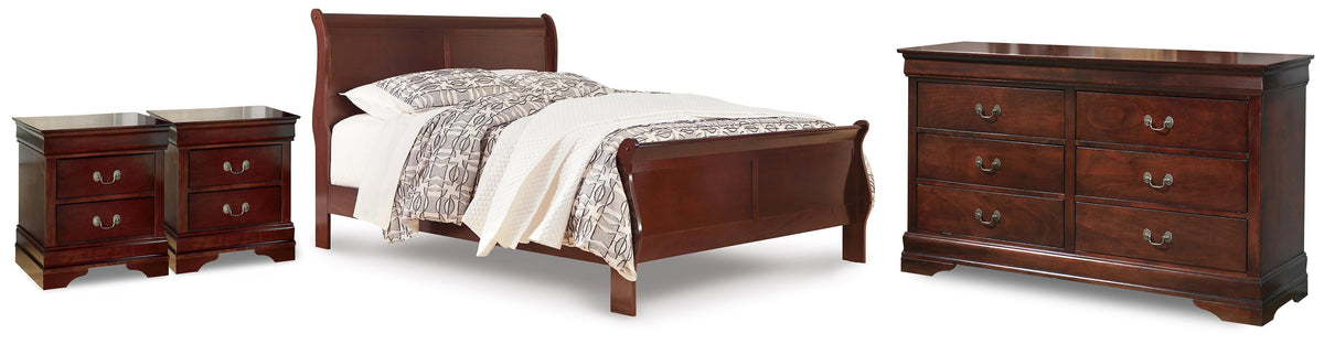 Best Deals Furniture - Ashley Furniture - Alisdair Queen Sleigh Bed, Dresser and 2 Nightstands - Queen Sleigh Bed, Dresser and 2 Nightstands - B376B42