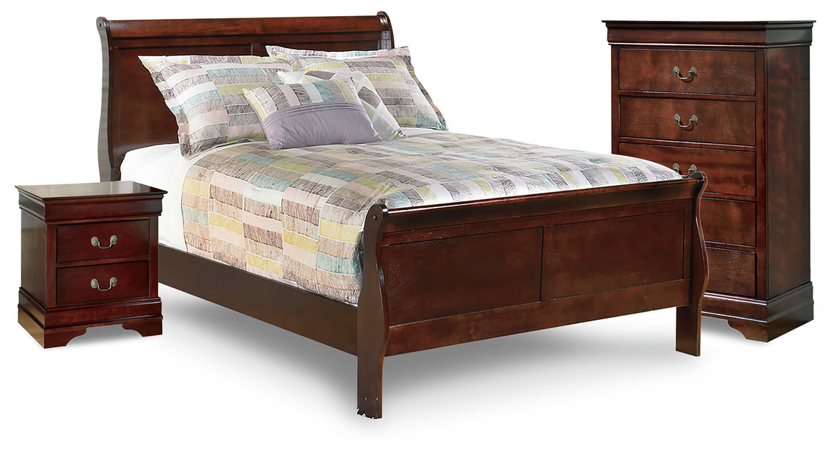 Best Deals Furniture - Ashley Furniture - Alisdair Full Sleigh Bed, Chest and Nightstand - Full Sleigh Bed, Chest and Nightstand - B376B27