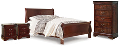 Best Deals Furniture - Ashley Furniture - Alisdair Queen Sleigh Bed, Chest and 2 Nightstands - Queen Sleigh Bed, Chest and 2 Nightstands - B376B25