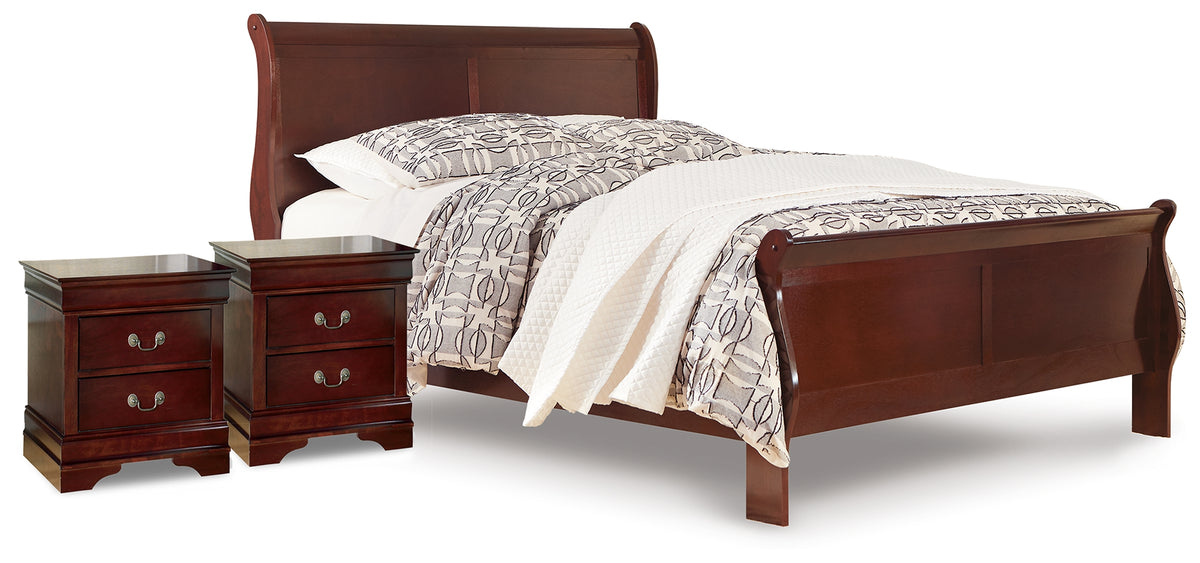 Best Deals Furniture - Ashley Furniture - Alisdair Queen Sleigh Bed and 2 Nightstands - Queen Sleigh Bed and 2 Nightstands - B376B30