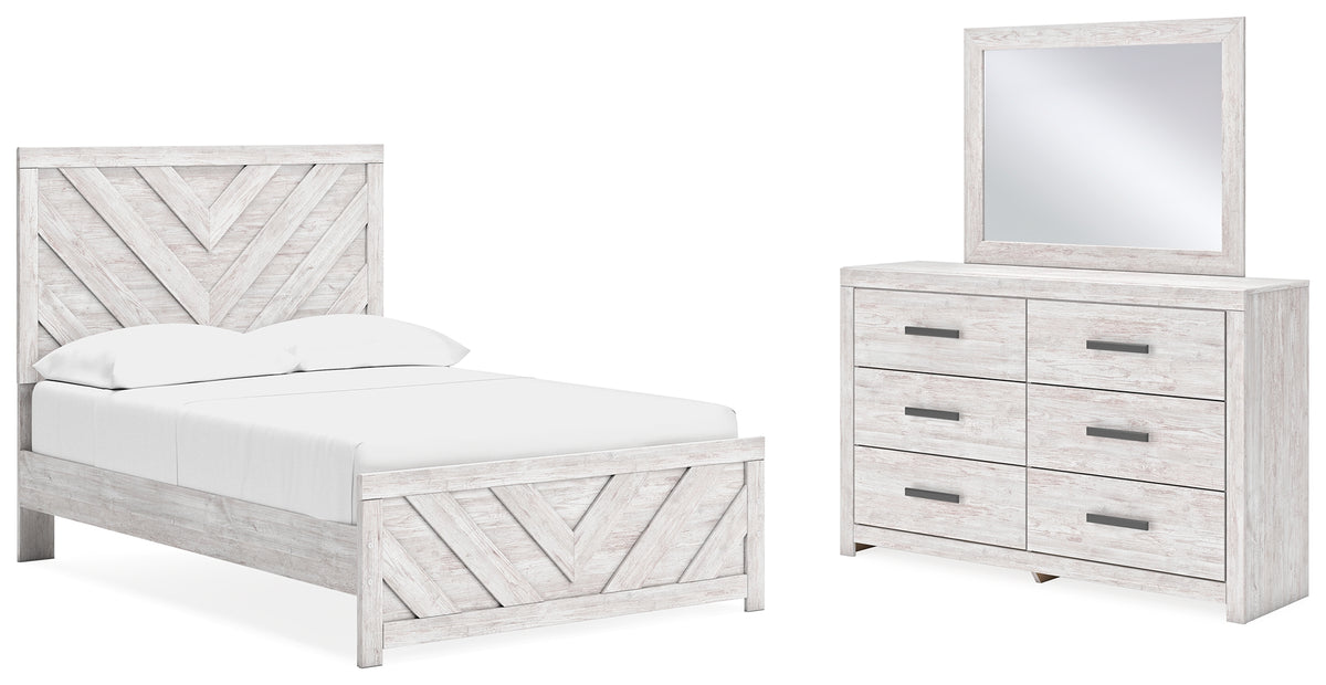 Best Deals Furniture - Ashley Furniture - Cayboni Full Panel Bed, Dresser and Mirror - Full Panel Bed, Dresser and Mirror - B3788B3
