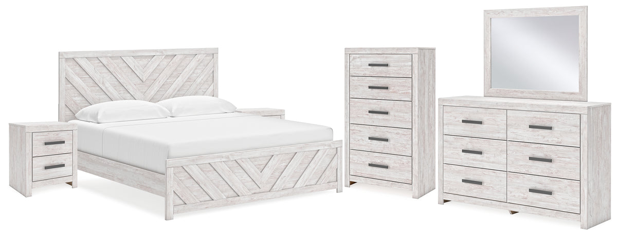 Best Deals Furniture - Ashley Furniture - Cayboni King Panel Bed, Dresser, Mirror, Chest and 2 Nightstands - King Panel Bed, Dresser, Mirror, Chest and 2 Nightstands - B3788B12