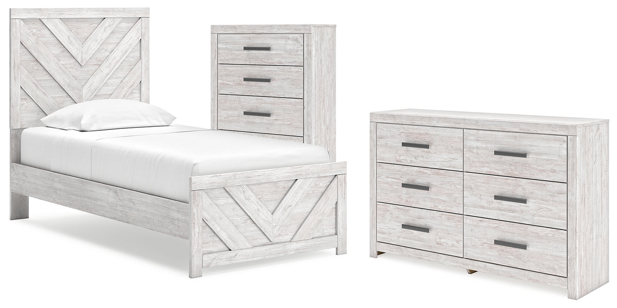 Best Deals Furniture - Ashley Furniture - Cayboni Twin Panel Bed, Dresser and Chest - Twin Panel Bed, Dresser and Chest - B3788B11