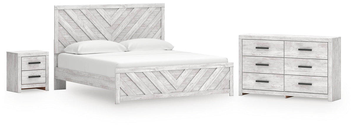 Best Deals Furniture - Ashley Furniture - Cayboni King Panel Bed, Dresser and Nightstand - King Panel Bed, Dresser and Nightstand - B3788B10