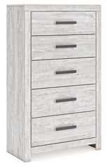 Best Deals Furniture - Ashley Furniture - Cayboni Chest of Drawers - Five Drawer Chest / Whitewash - B3788-46