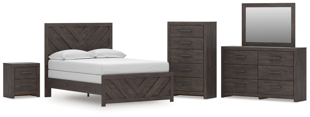 Best Deals Furniture - Ashley Furniture - Prendonea Full Panel Bed, Dresser, Mirror, Chest and Nightstand - Full Panel Bed, Dresser, Mirror, Chest and Nightstand - B3789B12