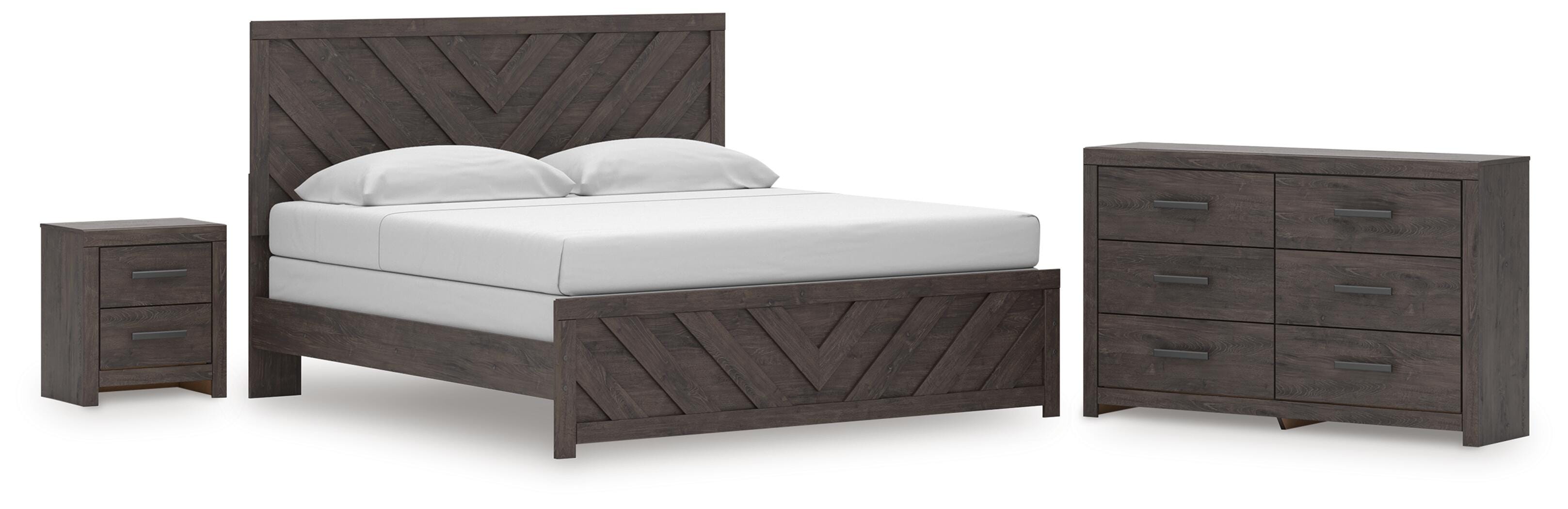 Best Deals Furniture - Ashley Furniture - Prendonea King Panel Bed, Dresser and Nightstand - King Panel Bed, Dresser and Nightstand - B3789B16