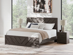 Best Deals Furniture - Ashley Furniture - Prendonea King Panel Bed - King Panel Bed / Charcoal - B3789B8