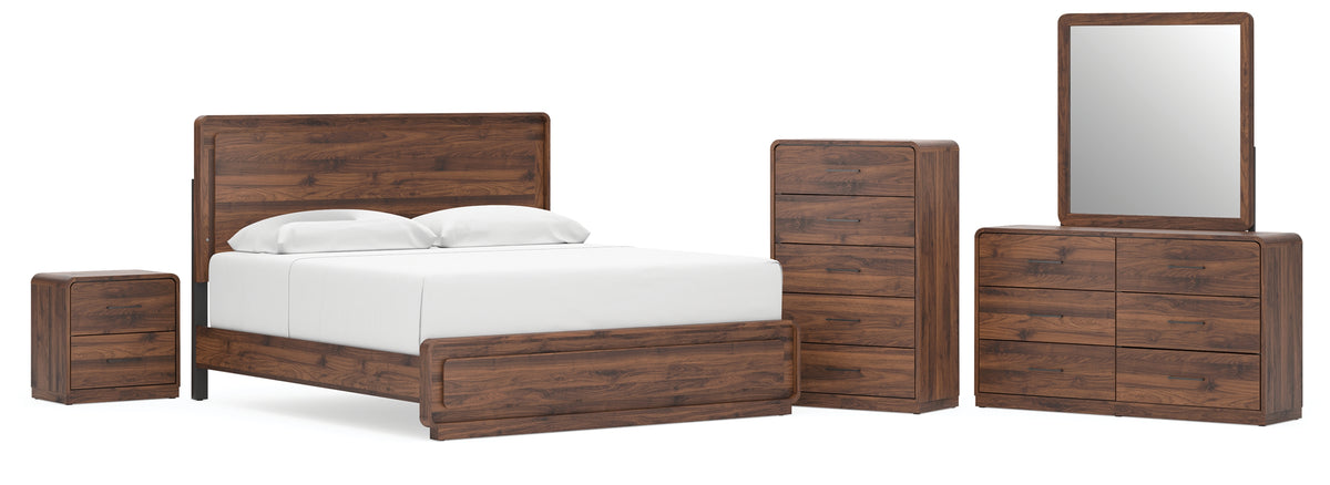 Best Deals Furniture - Ashley Furniture - Fortlorn Queen Panel Bed, Dresser, Mirror, 2 Chests and 2 Nightstands - Queen Panel Bed, Dresser, Mirror, 2 Chests and 2 Nightstands - PCB386B12