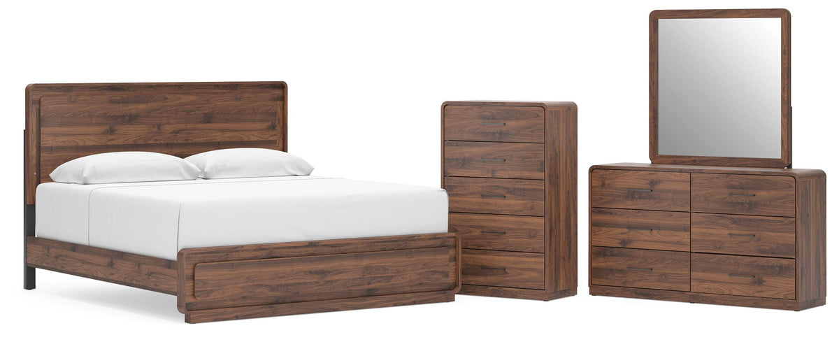 Best Deals Furniture - Ashley Furniture - Fortlorn King Panel Bed, Dresser, Mirror and Chest - King Panel Bed, Dresser, Mirror and Chest - B386B15