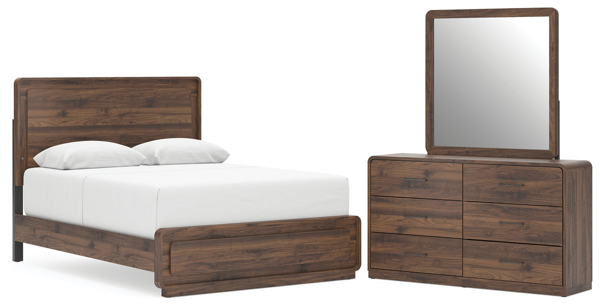 Best Deals Furniture - Ashley Furniture - Fortlorn Queen Panel Bed, Dresser and Mirror - Queen Panel Bed, Dresser and Mirror - PCB386B3