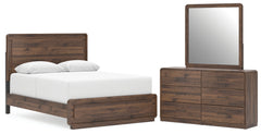Best Deals Furniture - Ashley Furniture - Fortlorn Queen Panel Bed, Dresser and Mirror - Queen Panel Bed, Dresser and Mirror - PCB386B3