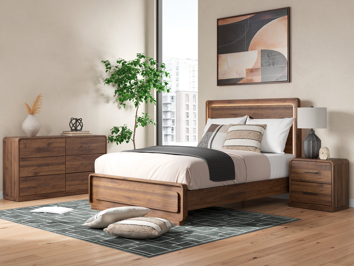 Best Deals Furniture - Ashley Furniture - Fortlorn Queen Panel Bed, Dresser and Nightstand - Queen Panel Bed, Dresser and Nightstand - PCB386B6
