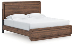 Best Deals Furniture - Ashley Furniture - Fortlorn King Panel Bed - King Panel Bed / Walnut Brown - PCB386B4