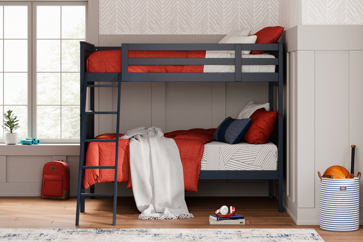 Best Deals Furniture - Ashley Furniture - Nextonfort Twin over Twin Bunk Bed - Twin over Twin Bunk Bed / White - B396B6