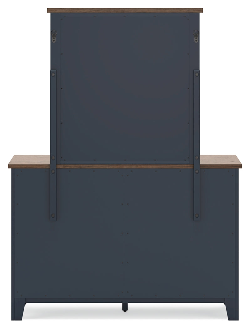 Landocken Full Panel Headboard, Dresser and Mirror