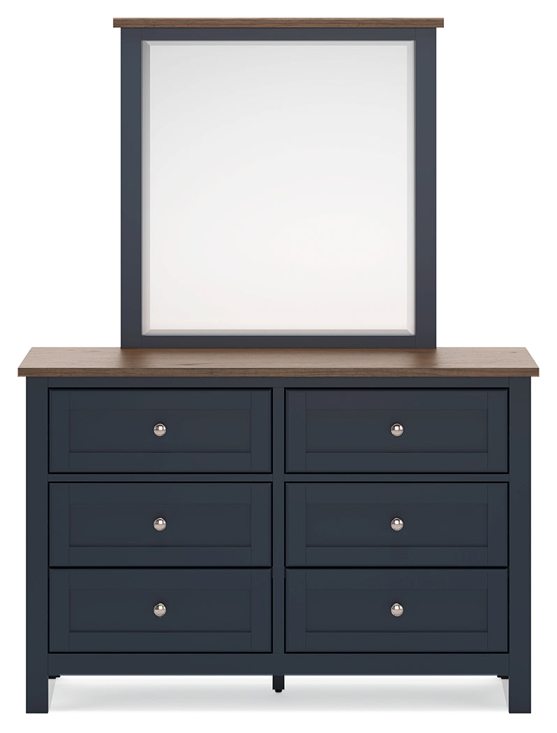 Landocken Full Panel Headboard, Dresser and Mirror
