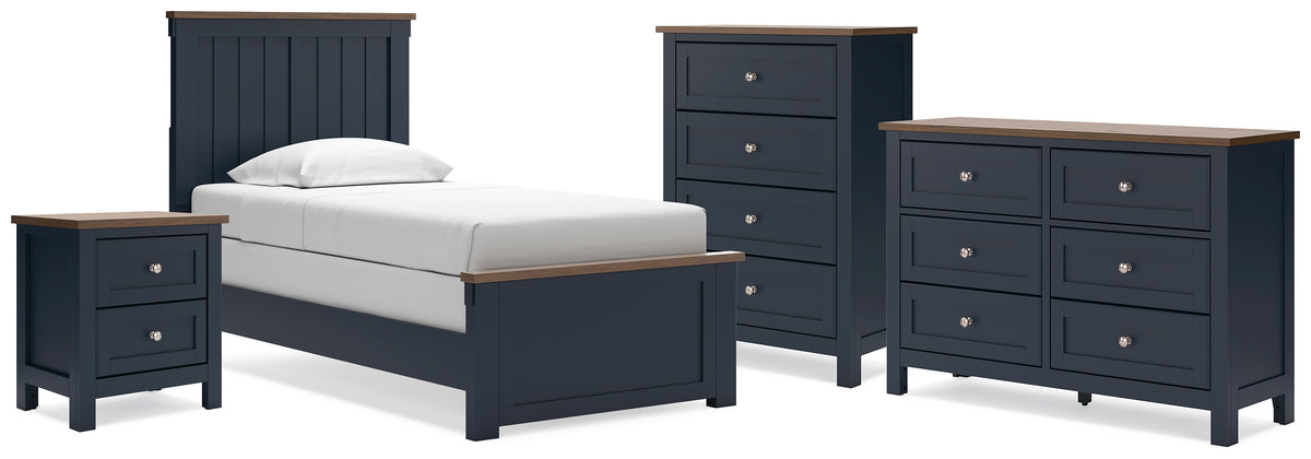 Best Deals Furniture - Ashley Furniture - Landocken Twin Panel Bed, Dresser, Chest and Nightstand - Twin Panel Bed, Dresser, Chest and Nightstand - B414B20