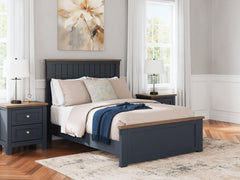 Best Deals Furniture - Ashley Furniture - Landocken Full Panel Bed - Full Panel Bed / Brown/Blue - B414B3