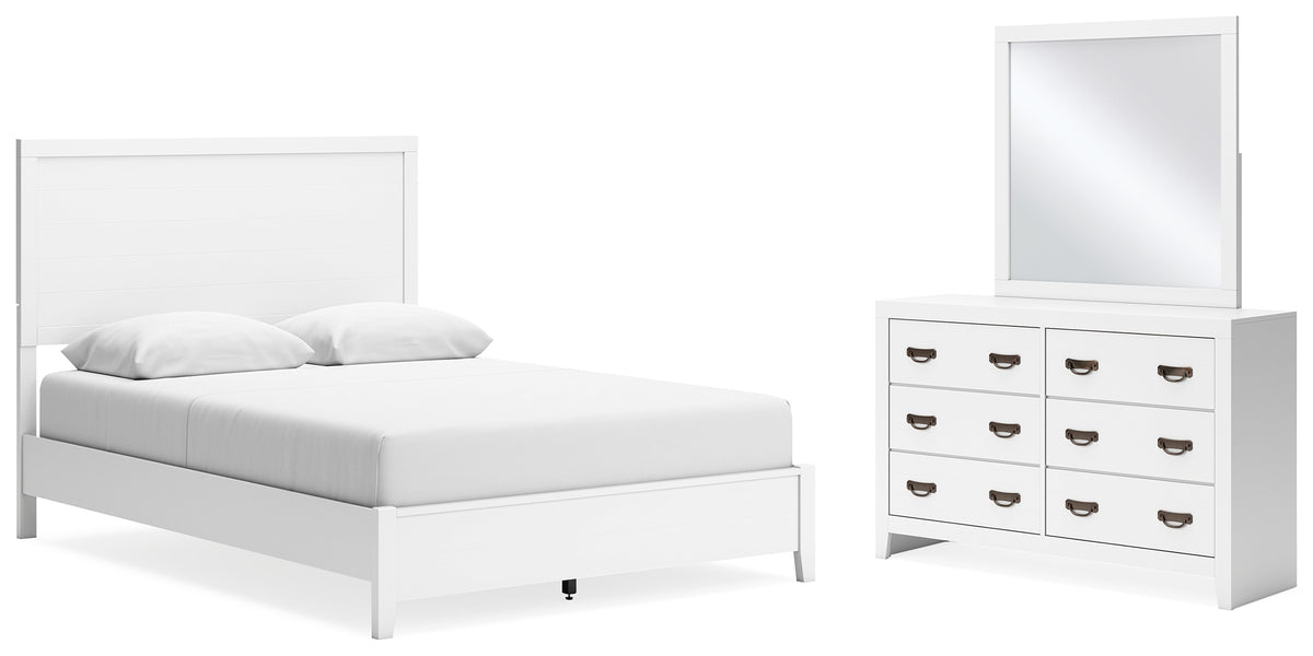 Best Deals Furniture - Ashley Furniture - Binterglen Queen Panel Bed, Dresser and Mirror - Queen Panel Bed, Dresser and Mirror - B427B7
