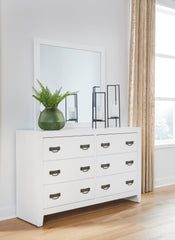 Best Deals Furniture - Ashley Furniture - Binterglen Dresser and Mirror - Dresser and Mirror / White - B427B1