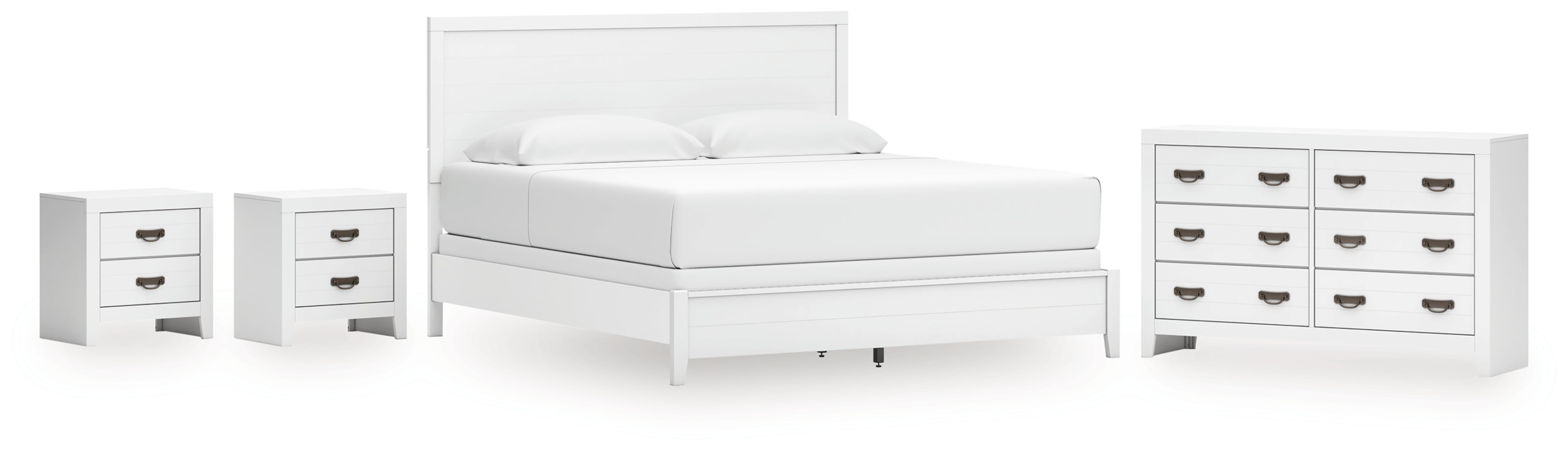 Best Deals Furniture - Ashley Furniture - Binterglen King Panel Bed, Dresser and 2 Nightstands - King Panel Bed, Dresser and 2 Nightstands - B427B20