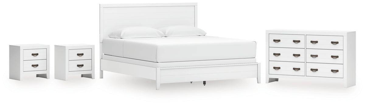 Best Deals Furniture - Ashley Furniture - Binterglen King Panel Bed, Dresser and 2 Nightstands - King Panel Bed, Dresser and 2 Nightstands - B427B20