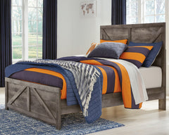 Best Deals Furniture - Ashley Furniture - Wynnlow Full Crossbuck Panel Bed - Full Crossbuck Panel Bed / Gray - B440B17